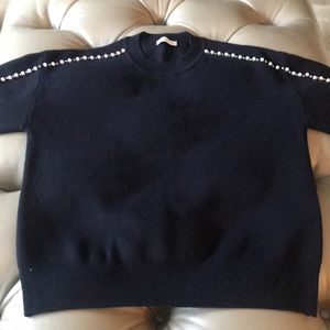 COPY - Sandro navy wool long sleeve sweater